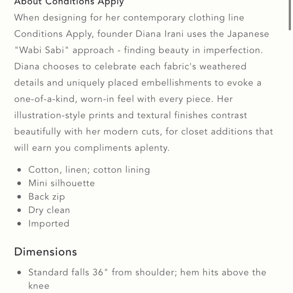 Anthropologie Conditions Apply Shift Mini Dress - Picture 4 of 8